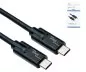 Preview: USB 3.2 -kaapeli C-tyyppi C-pistokkeeseen, jopa 20 GBit/s ja 100W (20V/5A) lataus, musta, 1 m, DINIC-laatikko (kartonki)